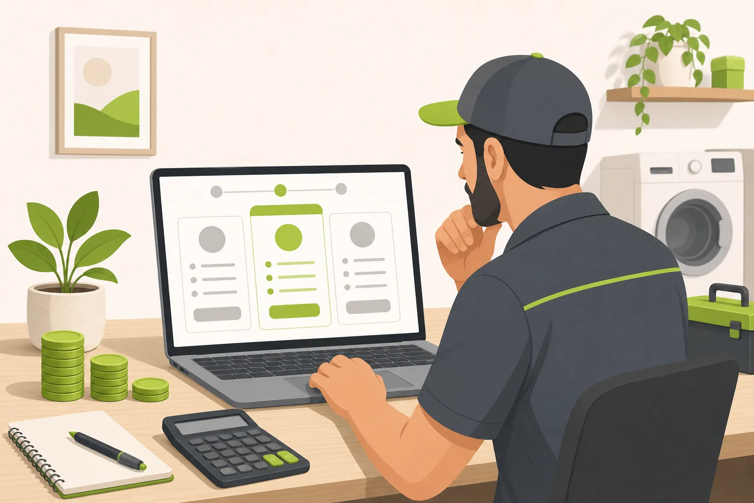 Illustration: How Much Does an Appliance Repair Technician Website Cost?