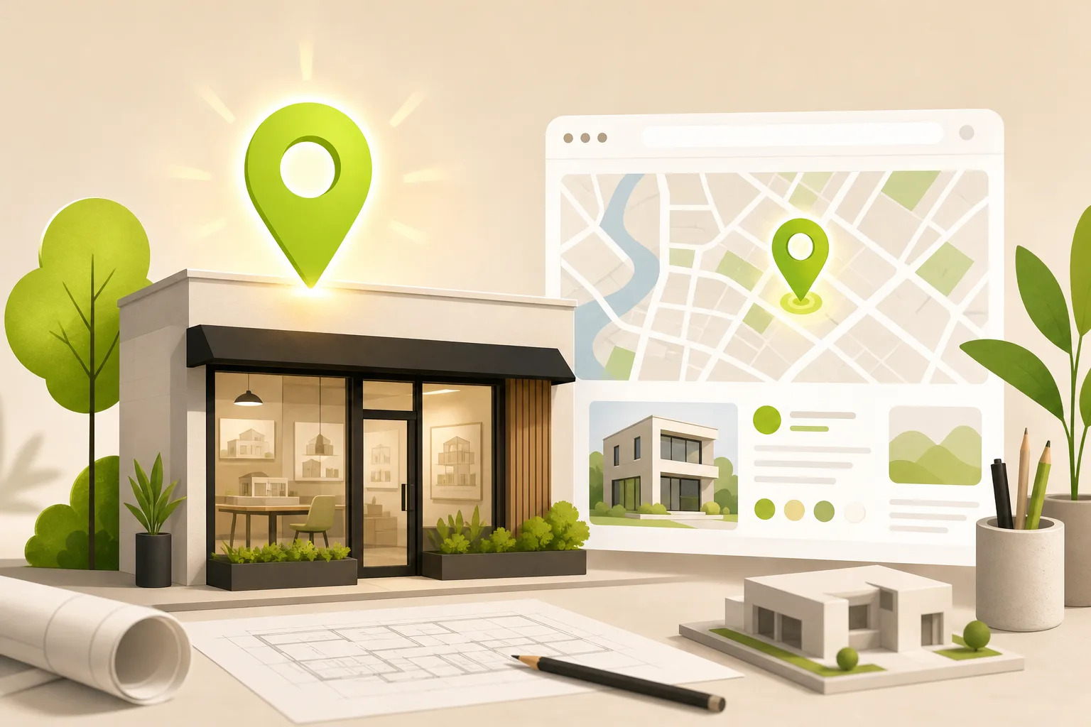 Illustration: Is Google Business Profile Enough for an Architect?
