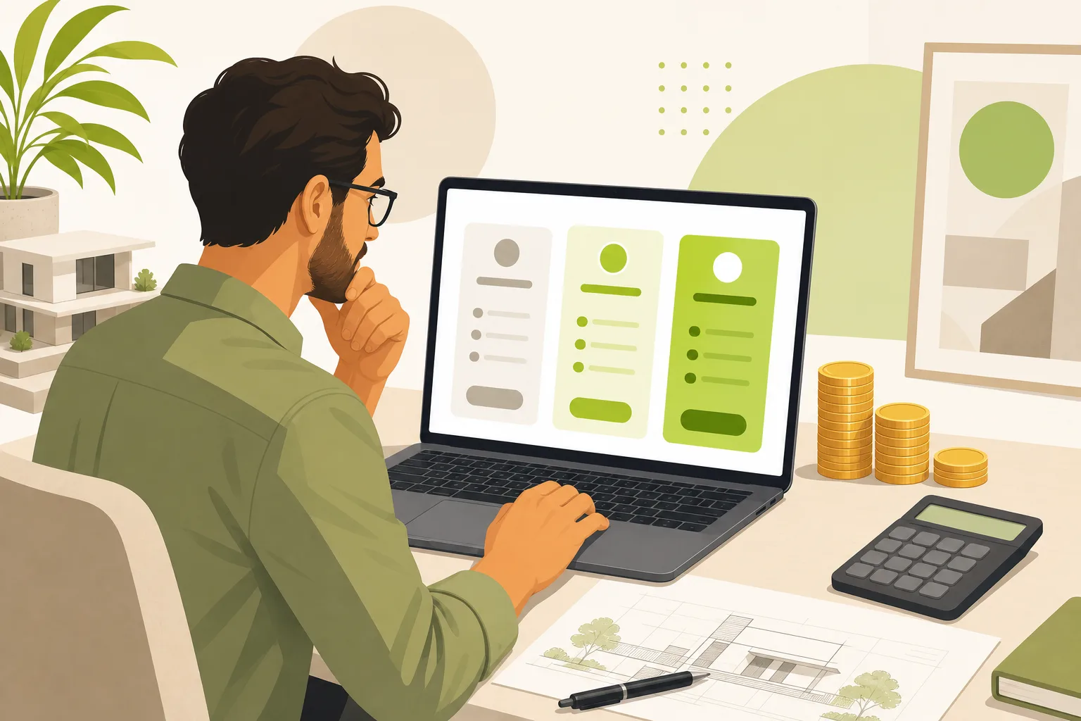 Illustration: How Much Does an Architect Website Cost?
