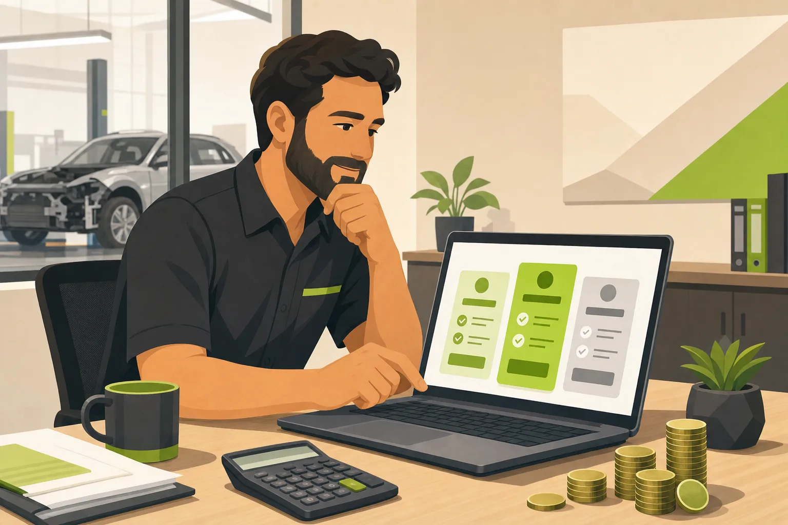 Illustration: How Much Does an Auto Body Shop Website Cost?