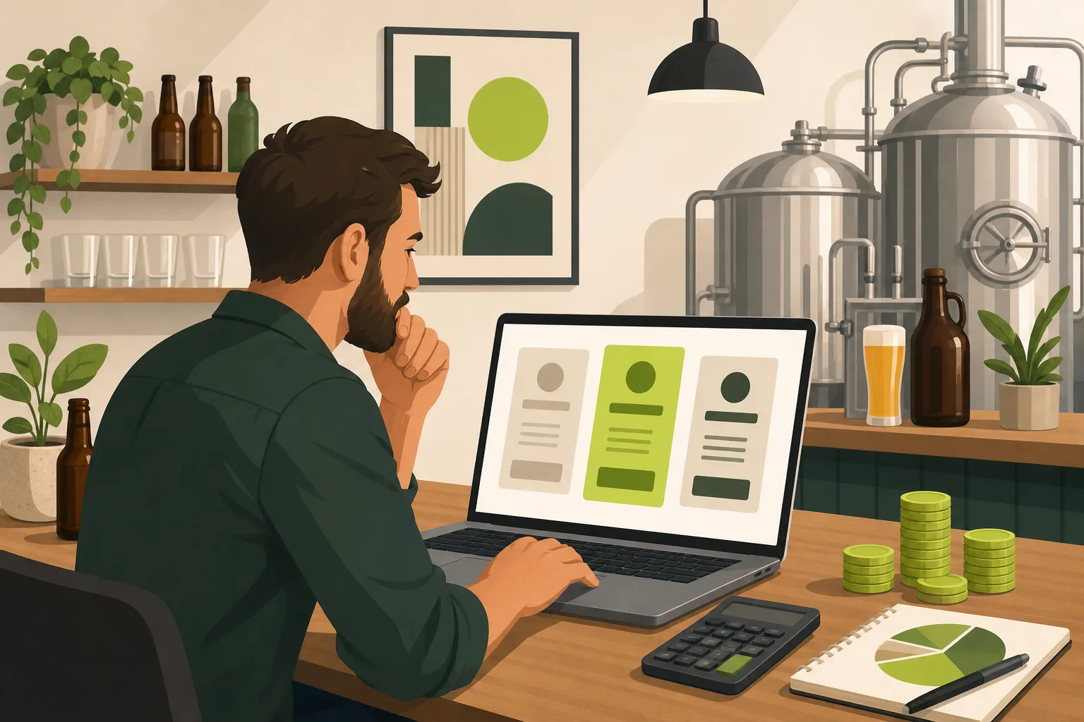 Illustration: How Much Does a Brewery Website Cost?