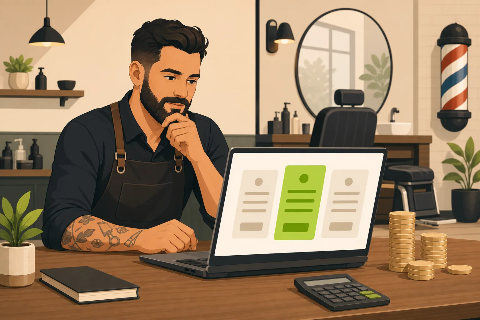 Illustration: How Much Does a Barber Website Cost?