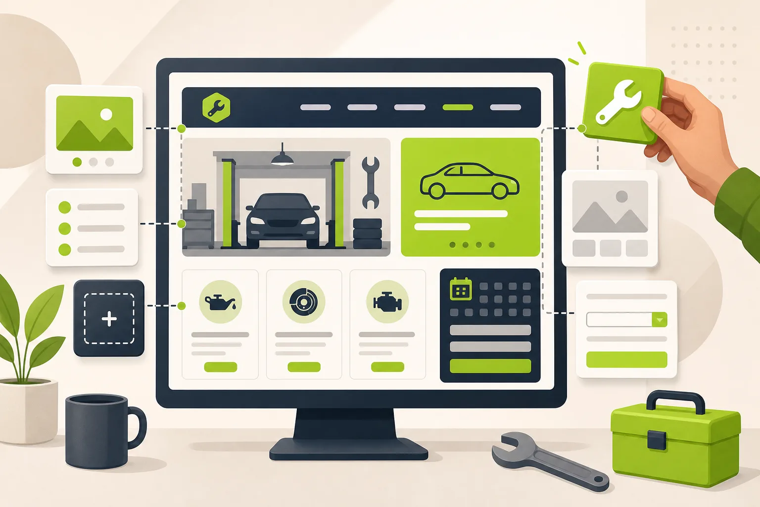 Illustration: Best Website Builder for an Auto-Repair Shop