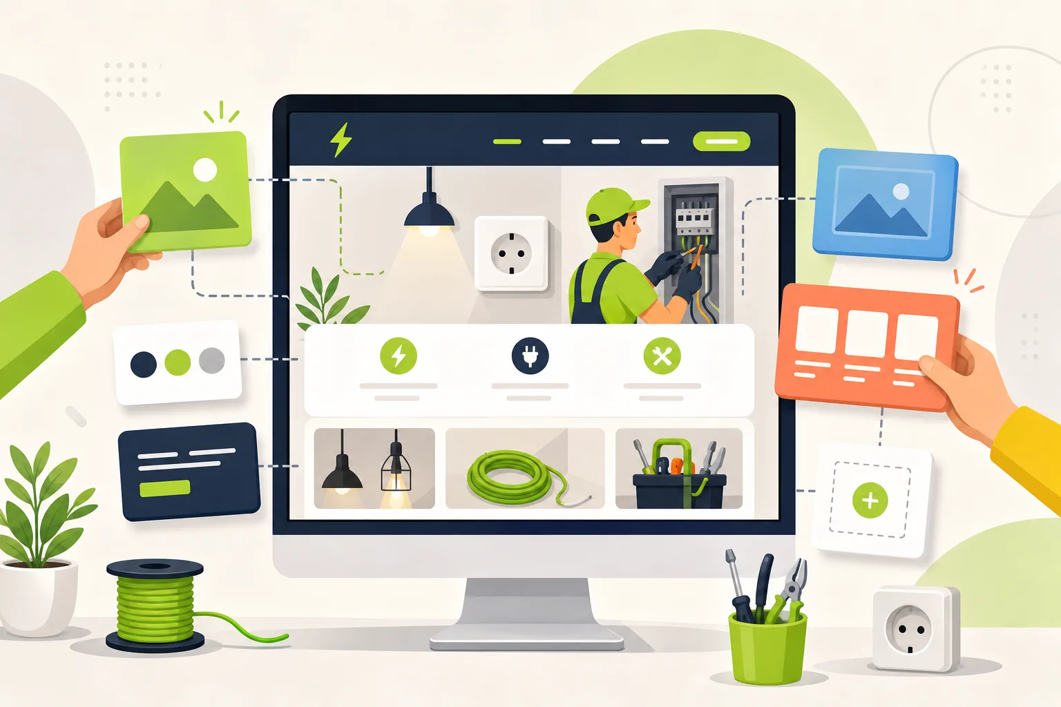 Illustration: Best Website Builder for an Electrician