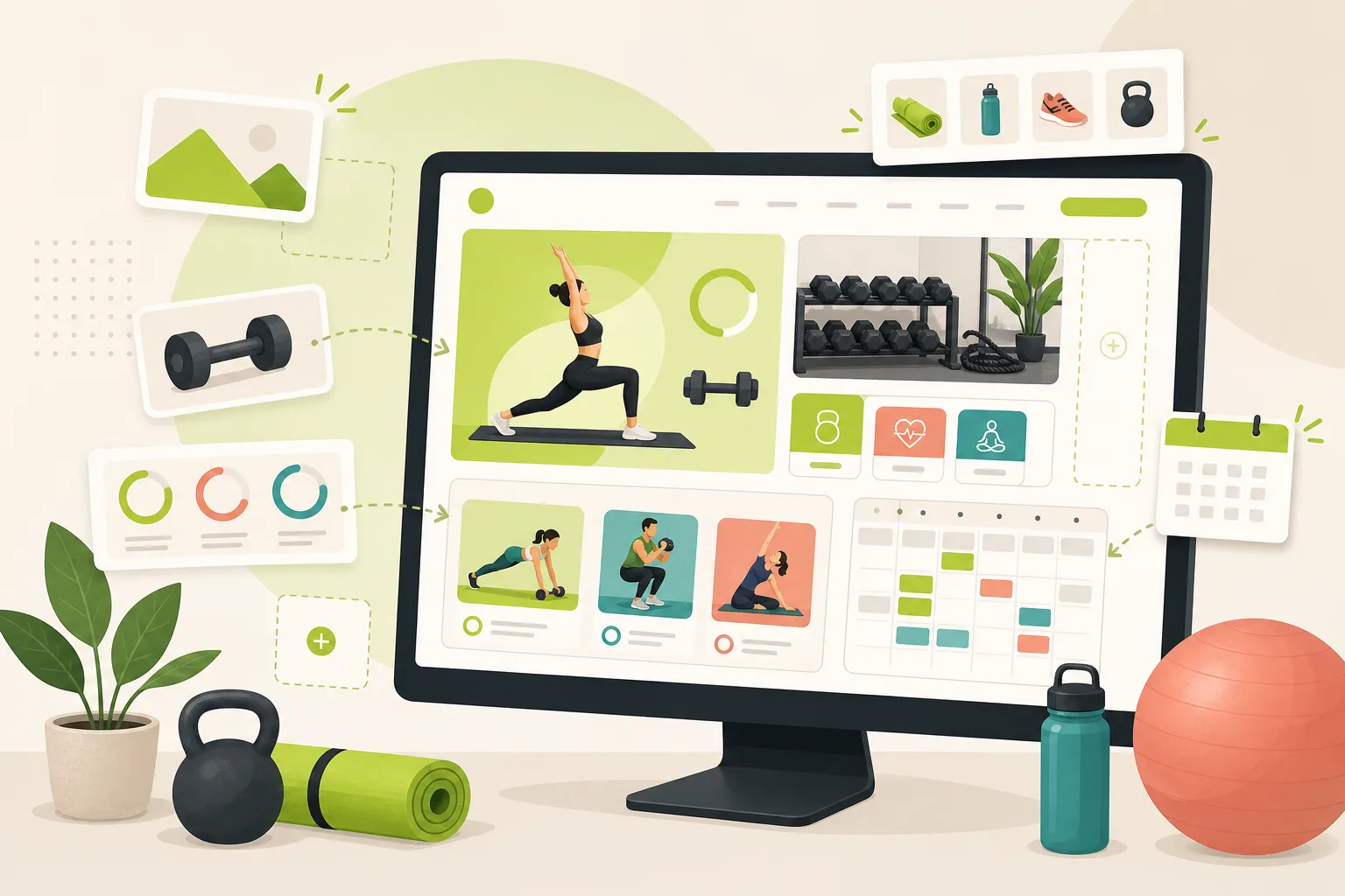 Illustration: Best Website Builder for a Gym