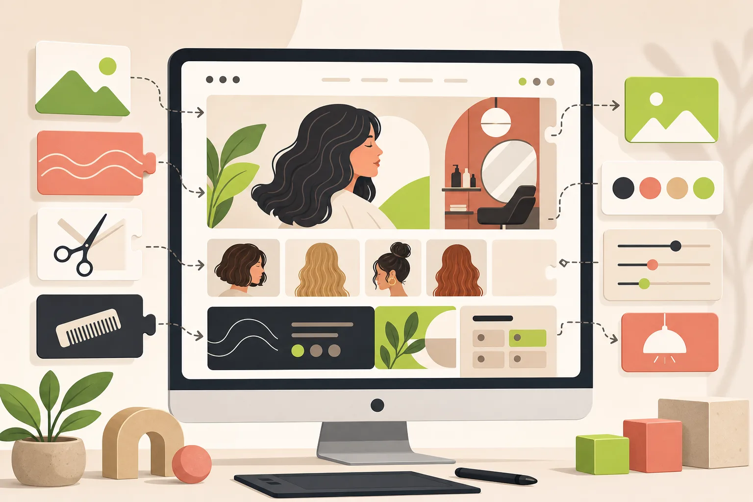 Illustration: Best Website Builder for a Hair Salon