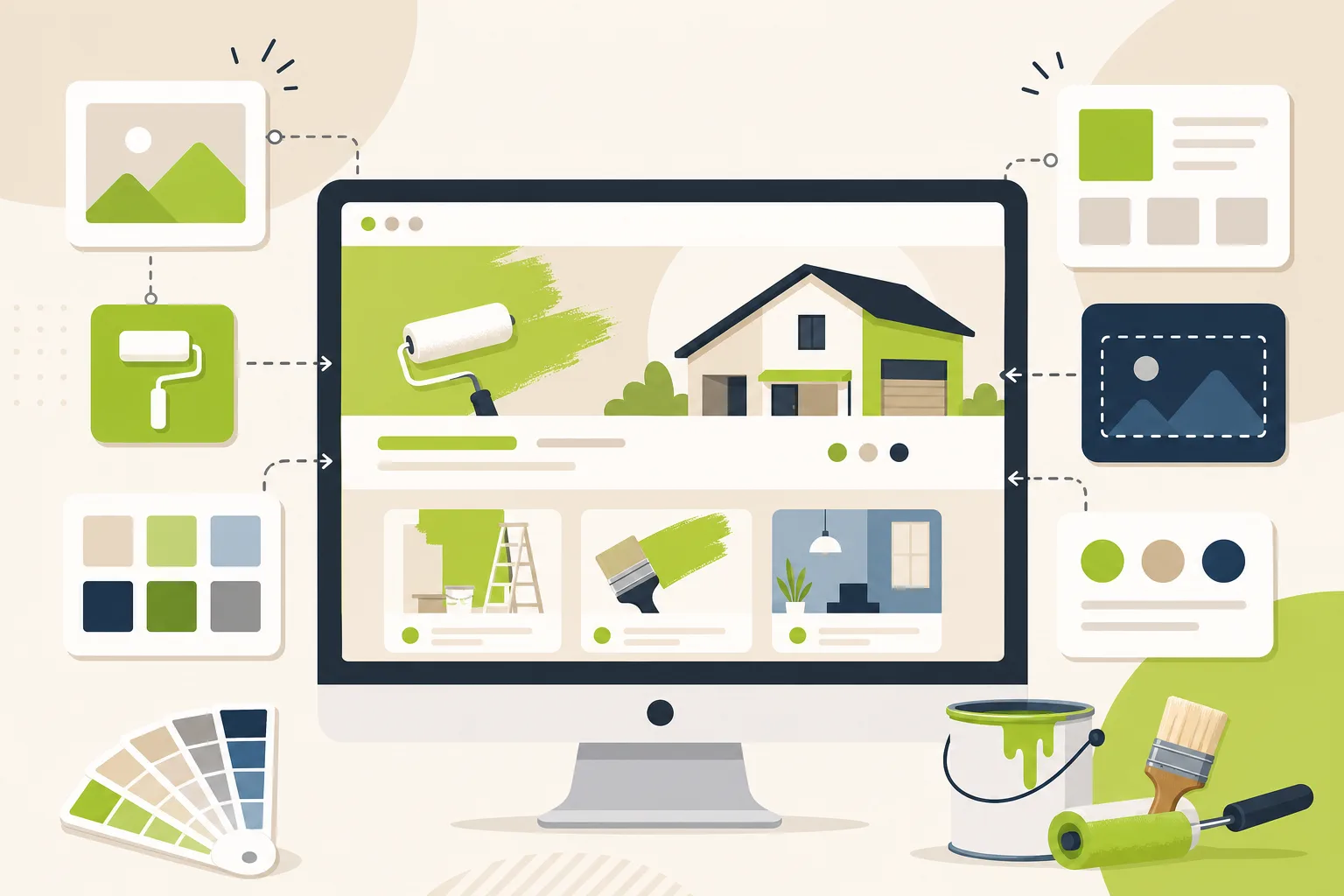 Illustration: Best Website Builder for a Painting Contractor
