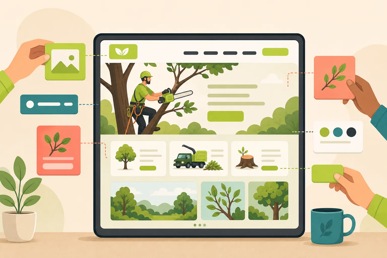 Illustration: Best Website Builder for a Tree Service Business