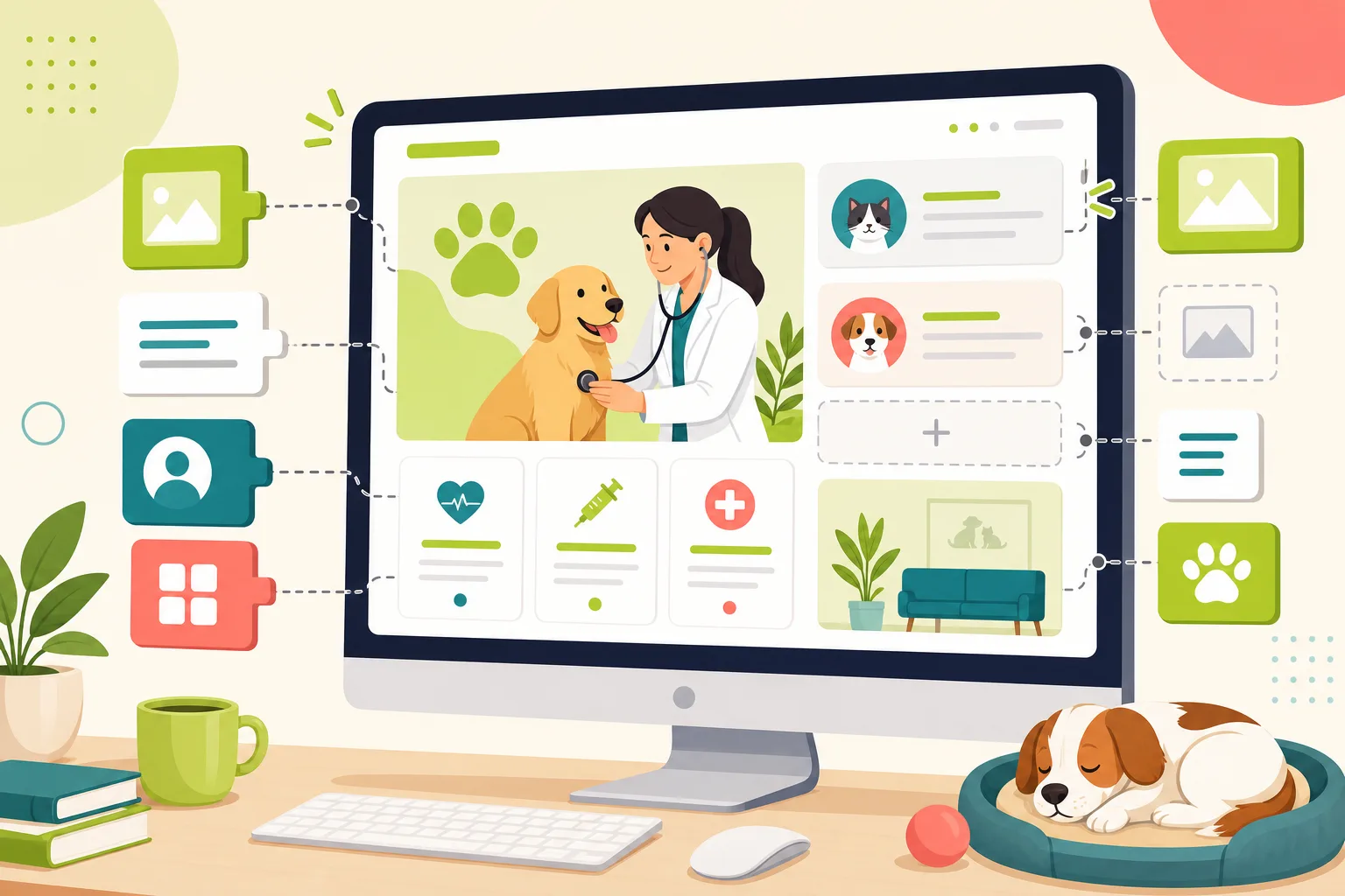 Illustration: Best Website Builder for a Veterinarian