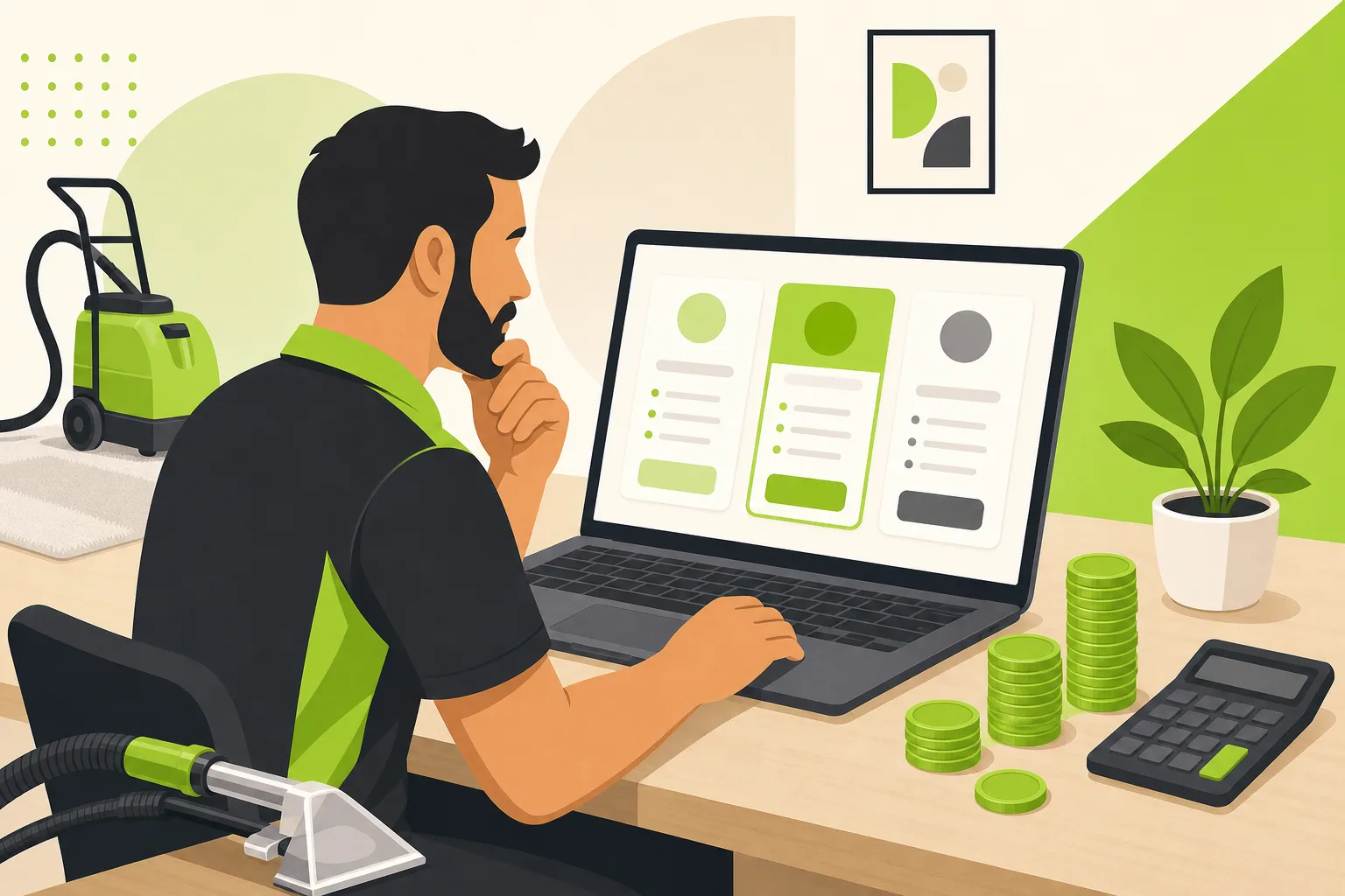 Illustration: How Much Does a Carpet Cleaner Website Cost?