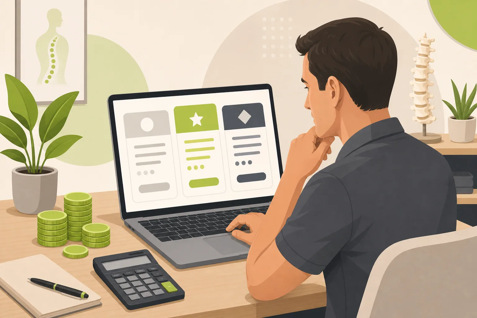 Illustration: How Much Does a Chiropractor Website Cost?