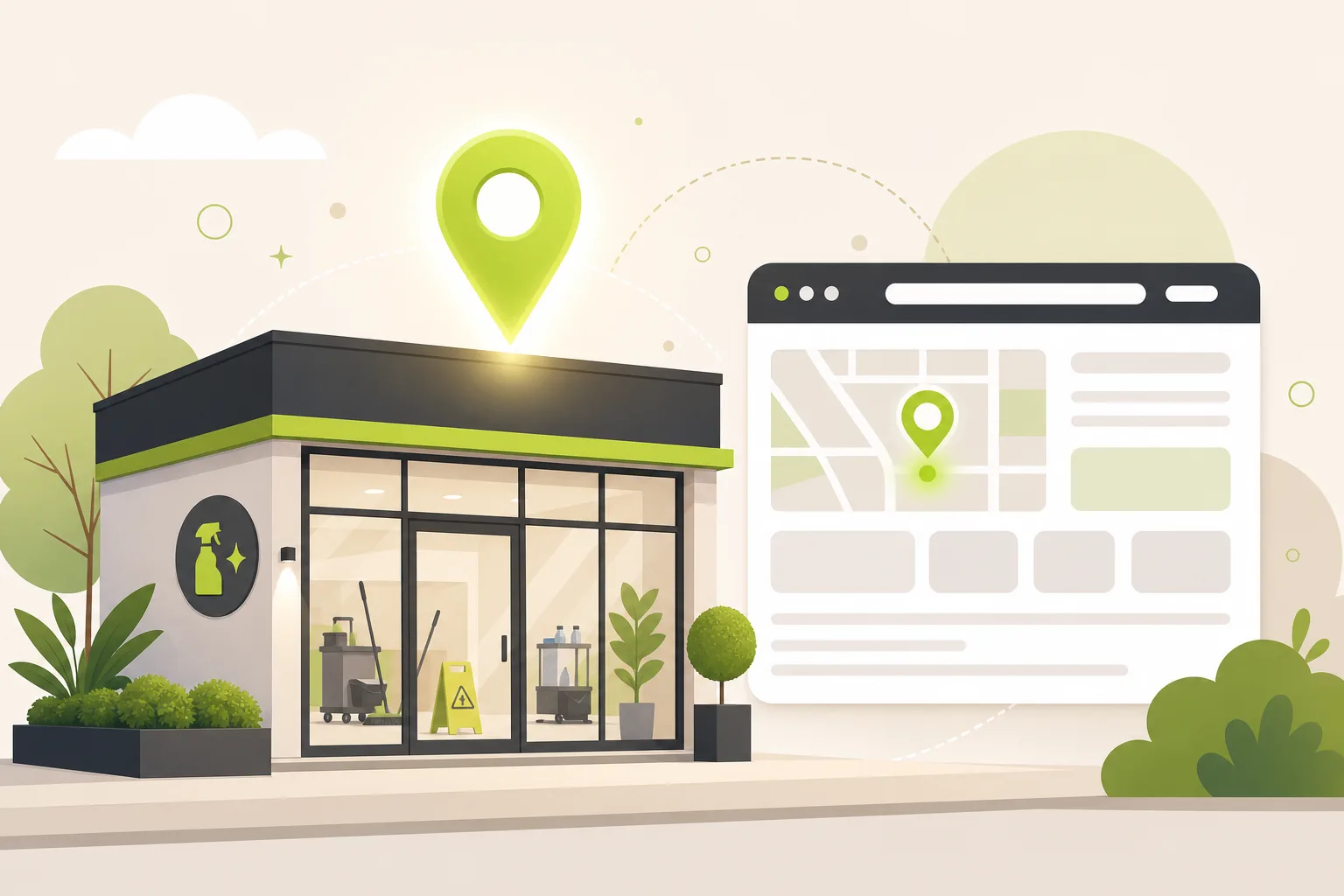 Illustration: Is Google Business Profile Enough for a Commercial Cleaner?