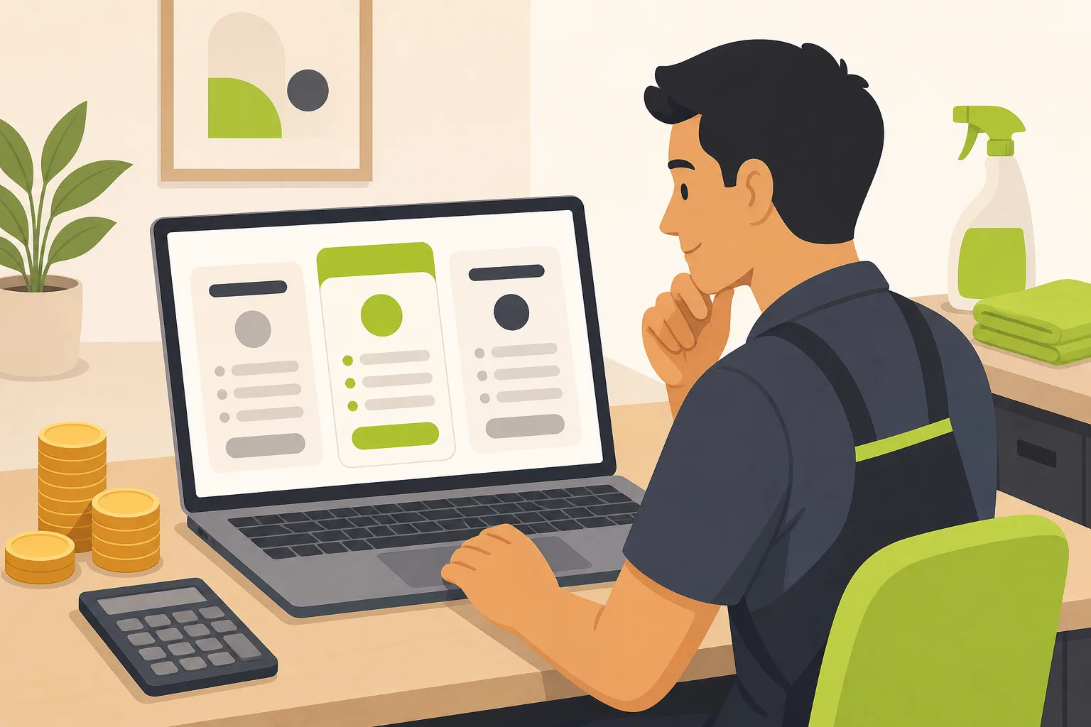 Illustration: How Much Does a Commercial Cleaner Website Cost?