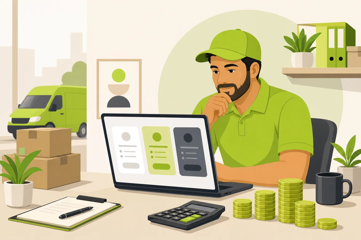 Illustration: How Much Does a Courier Website Cost?