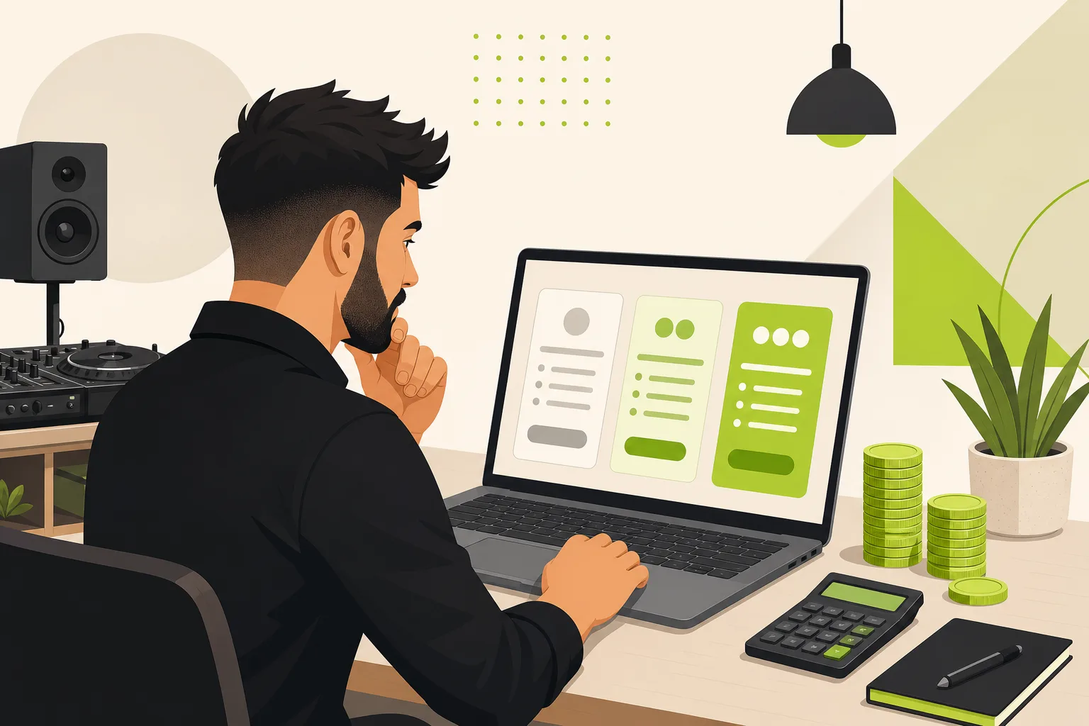 Illustration: How Much Does a DJ Website Cost?