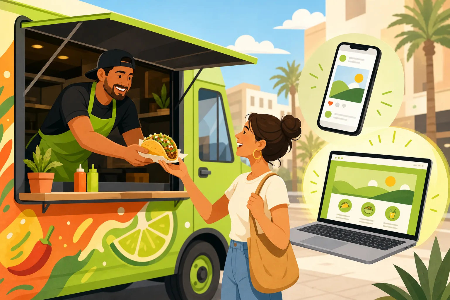 Illustration: Do Food Trucks Need a Website When Instagram Has the Schedule?
