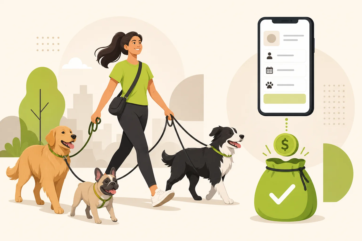 Illustration: Rover vs. Your Own Site: The 20% Tax on Dog Walkers
