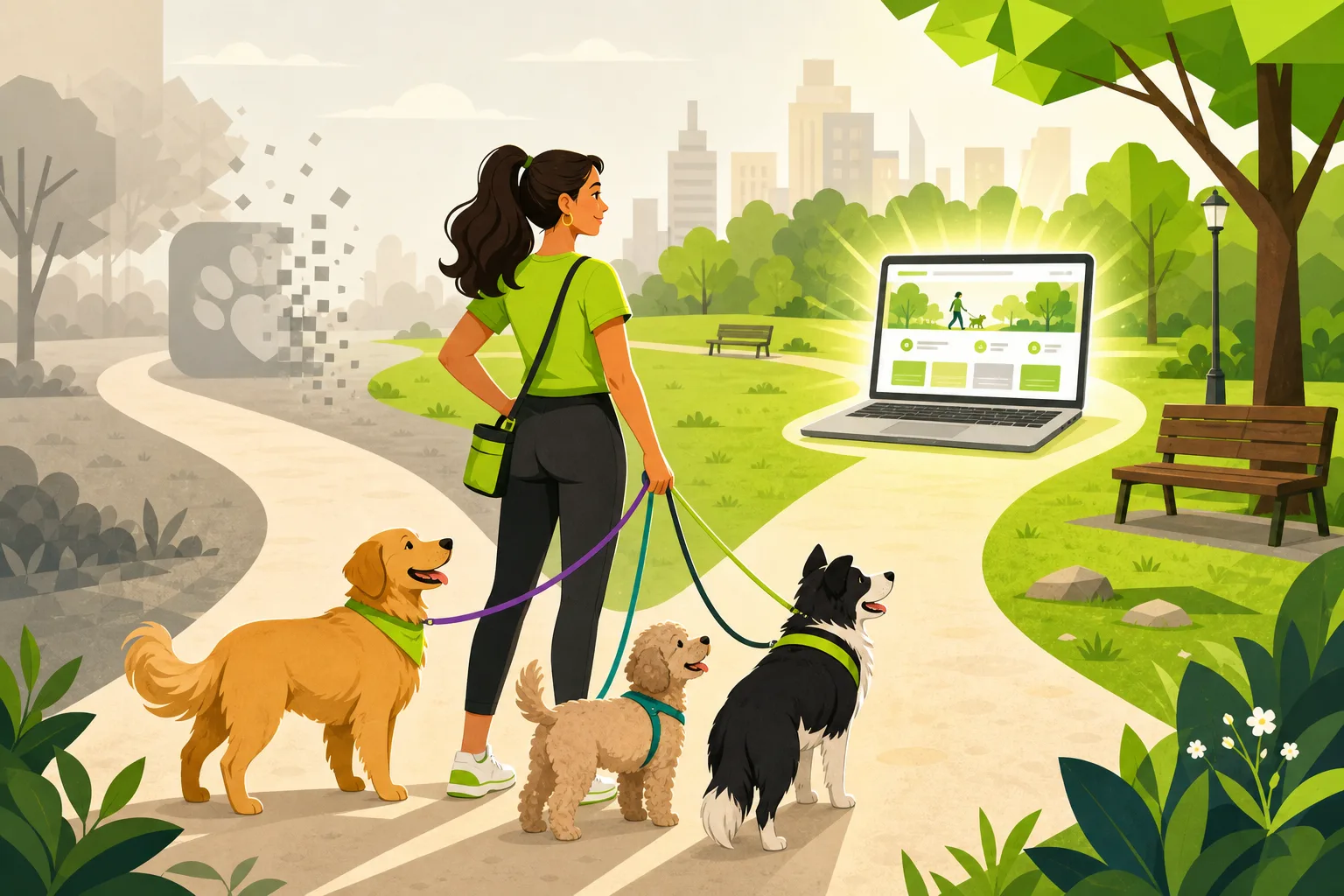 Illustration: Dog Walker Website vs. Rover: The Math on Owning Your Pipeline