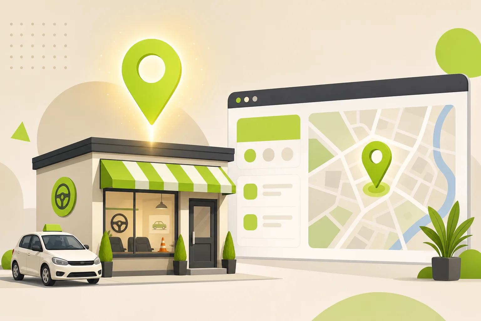 Illustration: Is Google Business Profile Enough for a Driving School?
