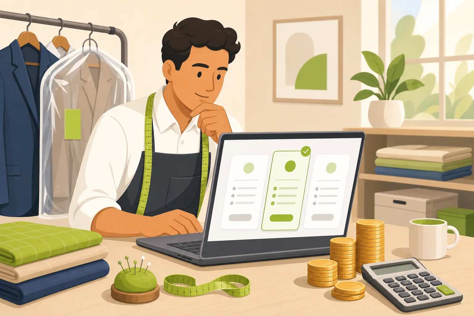 Illustration: How Much Does a Dry Cleaner Website Cost?