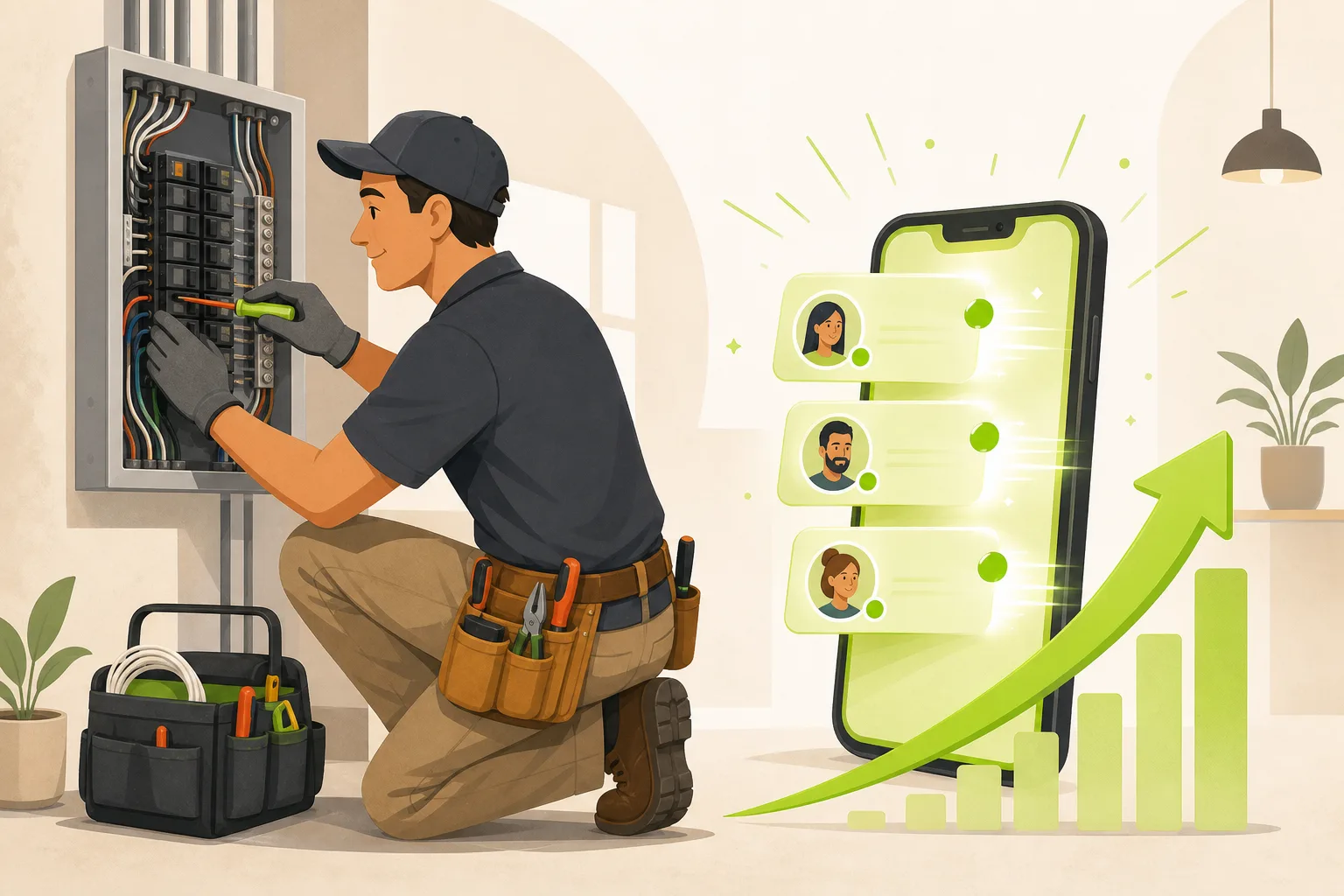 Illustration: Is a Website Worth It for an Electrician?