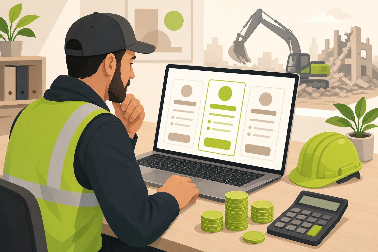 Illustration: How Much Does an Excavation Contractor Website Cost?