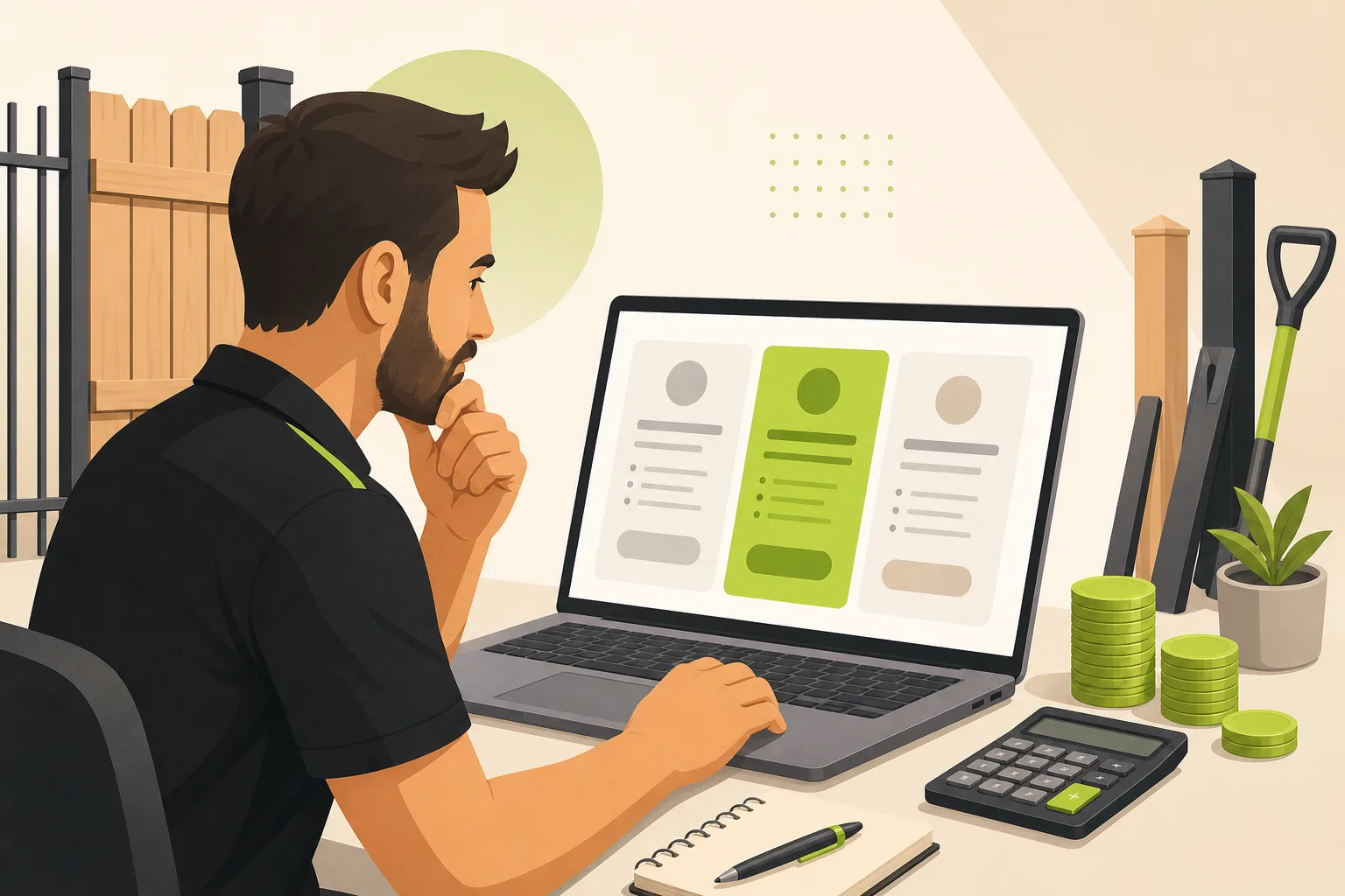 Illustration: How Much Does a Fencer Website Cost?