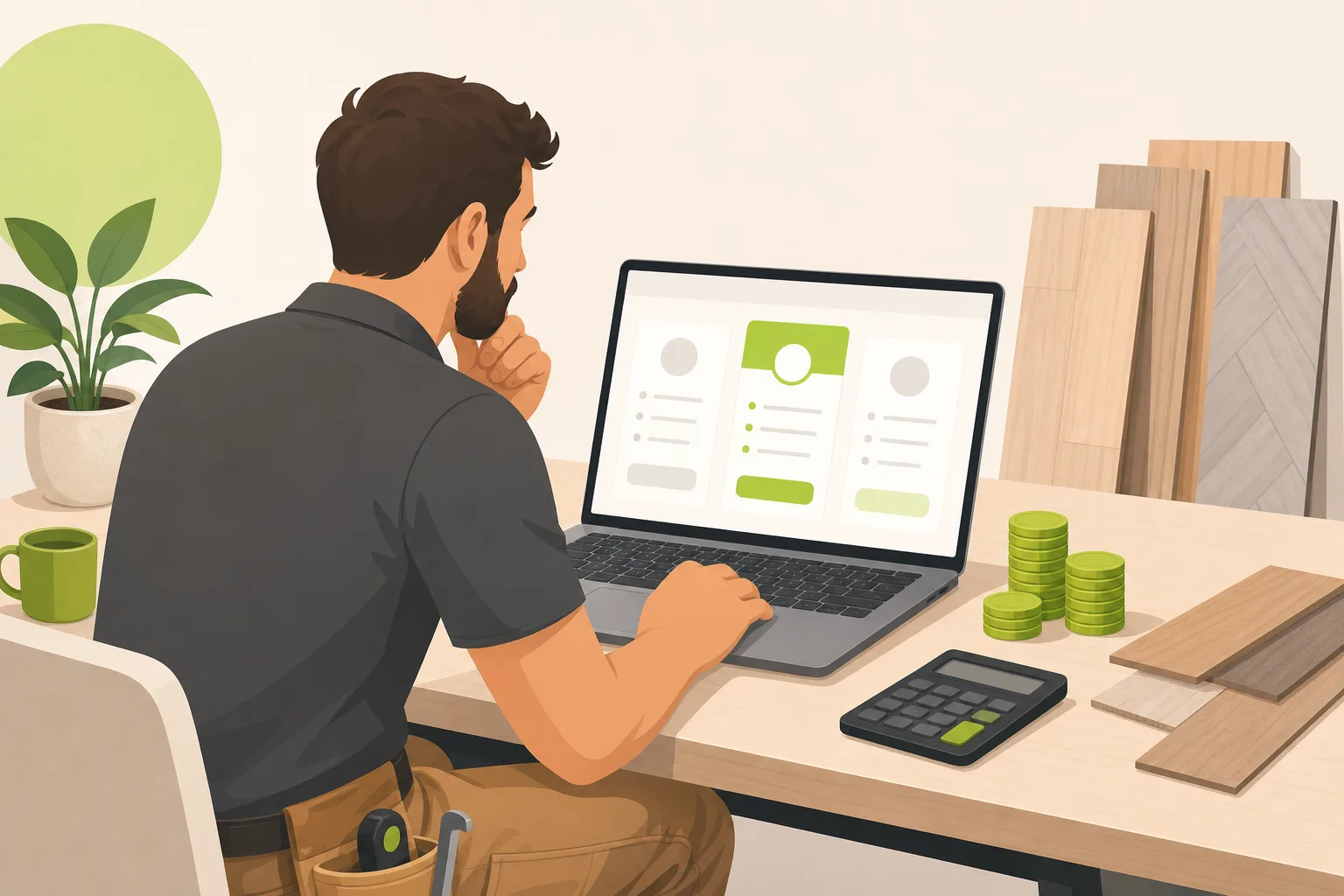 Illustration: How Much Does a Flooring Contractor Website Cost?