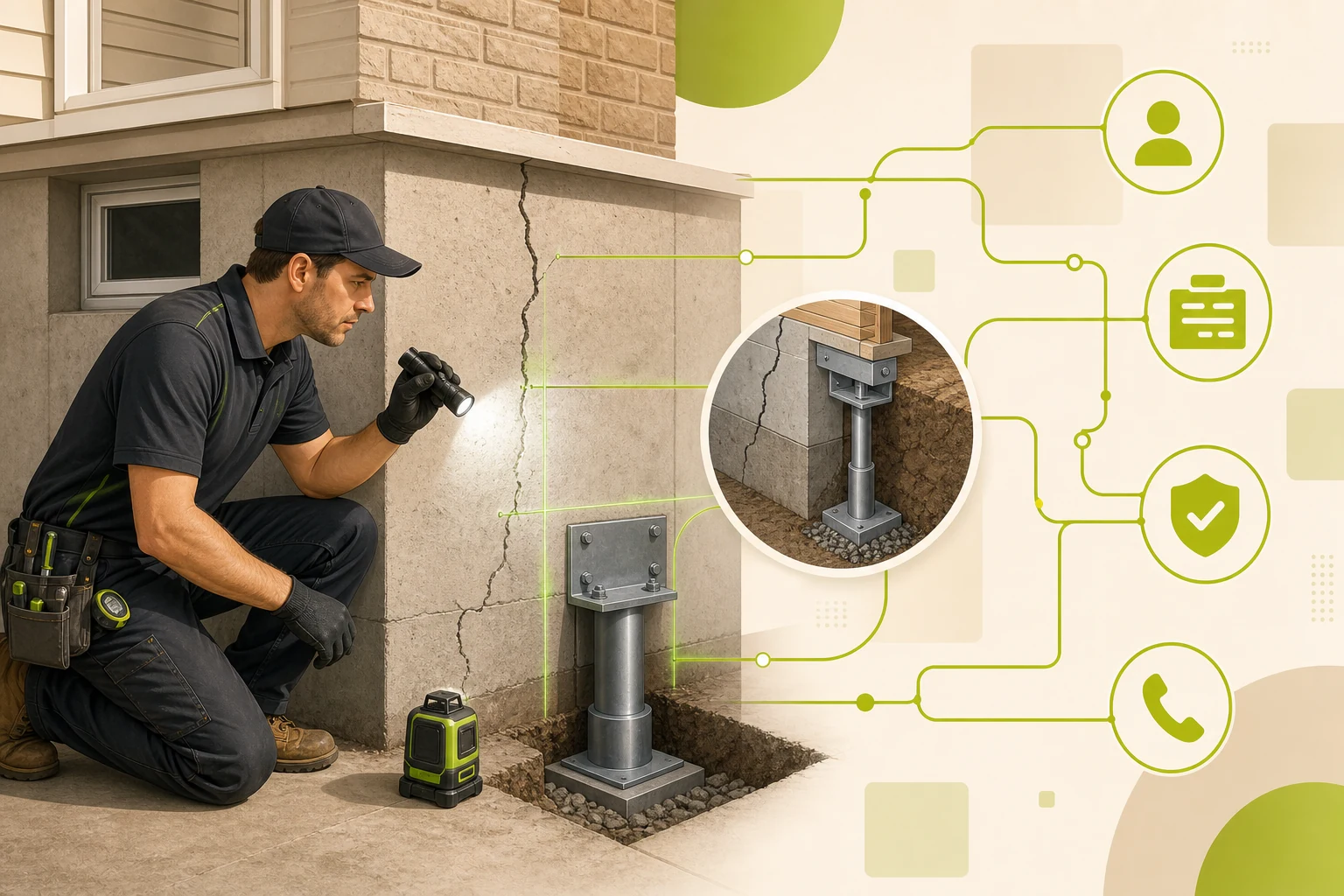 Illustration: What a Foundation Repair Website Needs to Win Local Customers