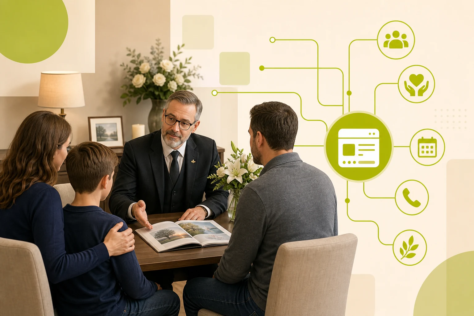 Illustration: What Families Need to See on a Funeral Home Website