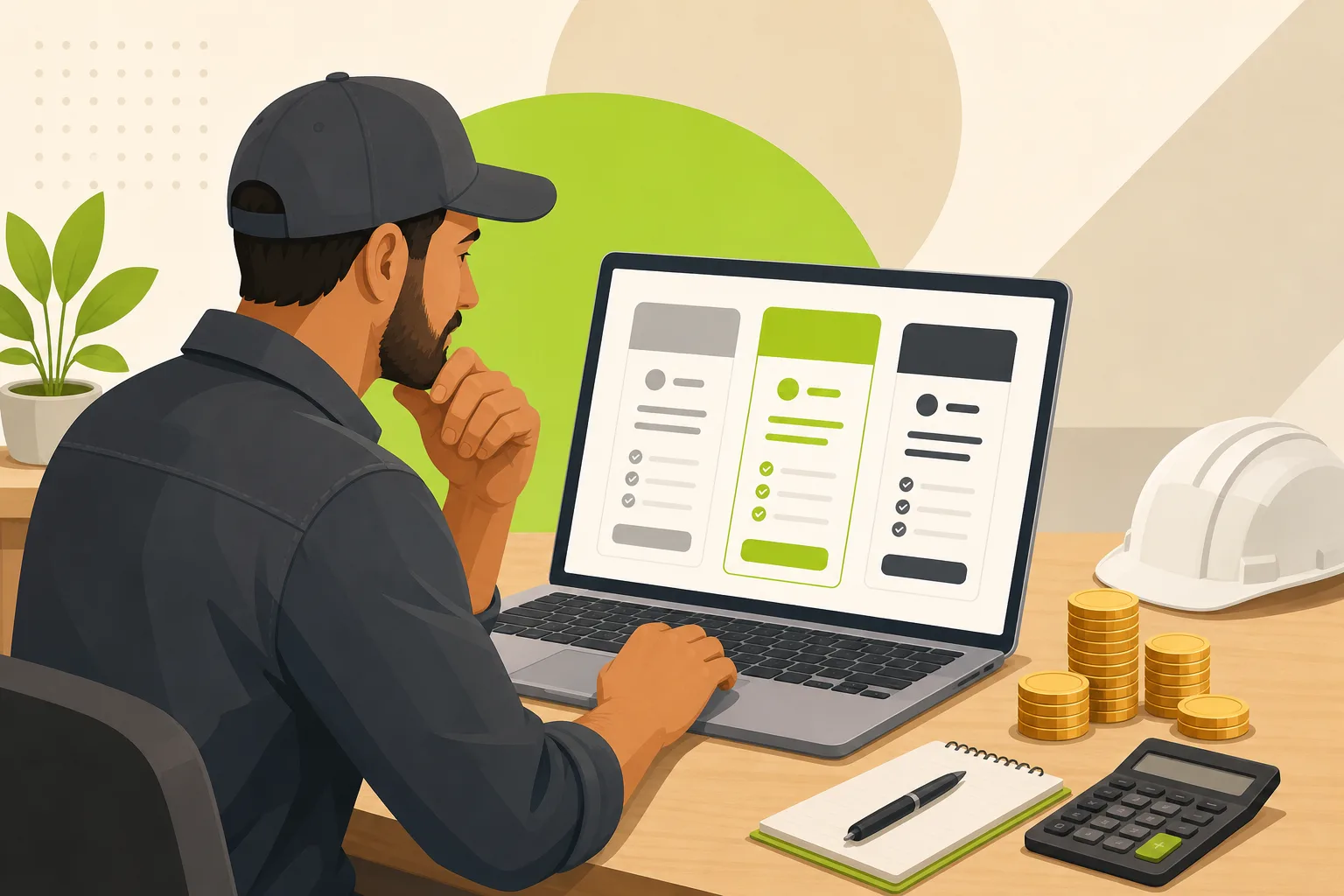 Illustration: How Much Does a General Contractor Website Cost?