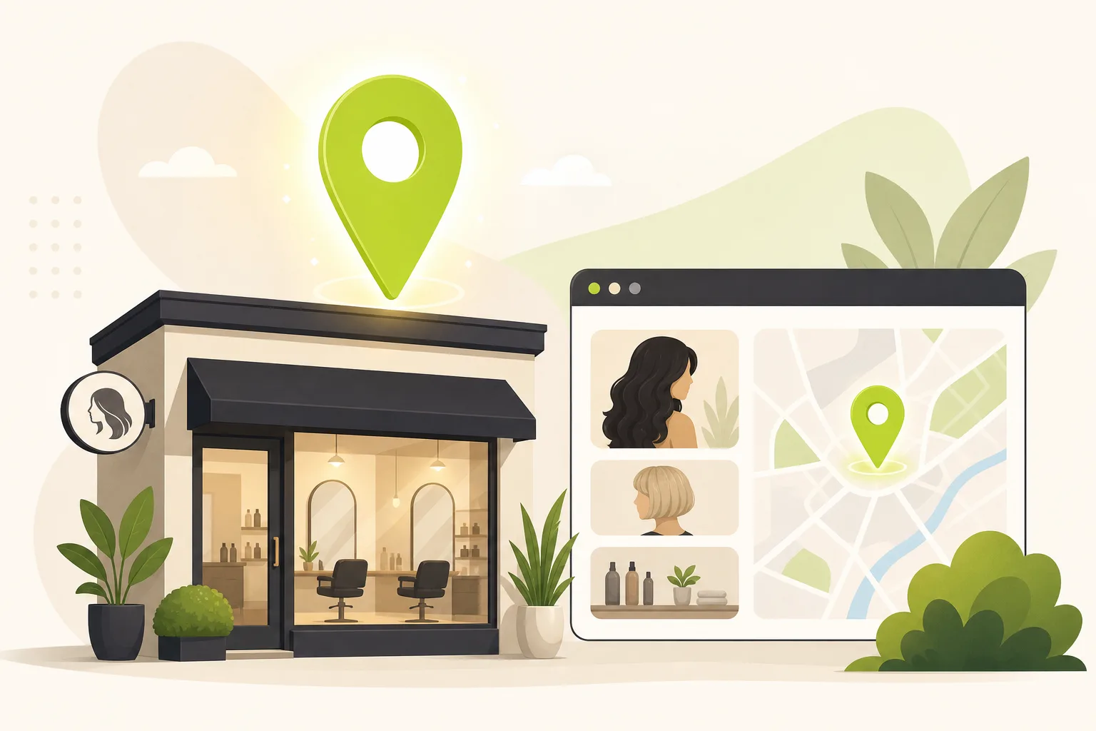 Illustration: Is Google Business Profile Enough for a Hair Salon?