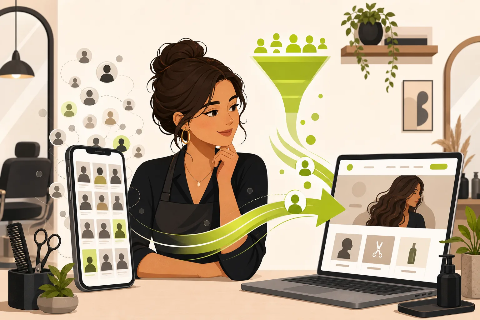 Illustration: Hair Stylist vs StyleSeat & Booksy: Own Your Bookings