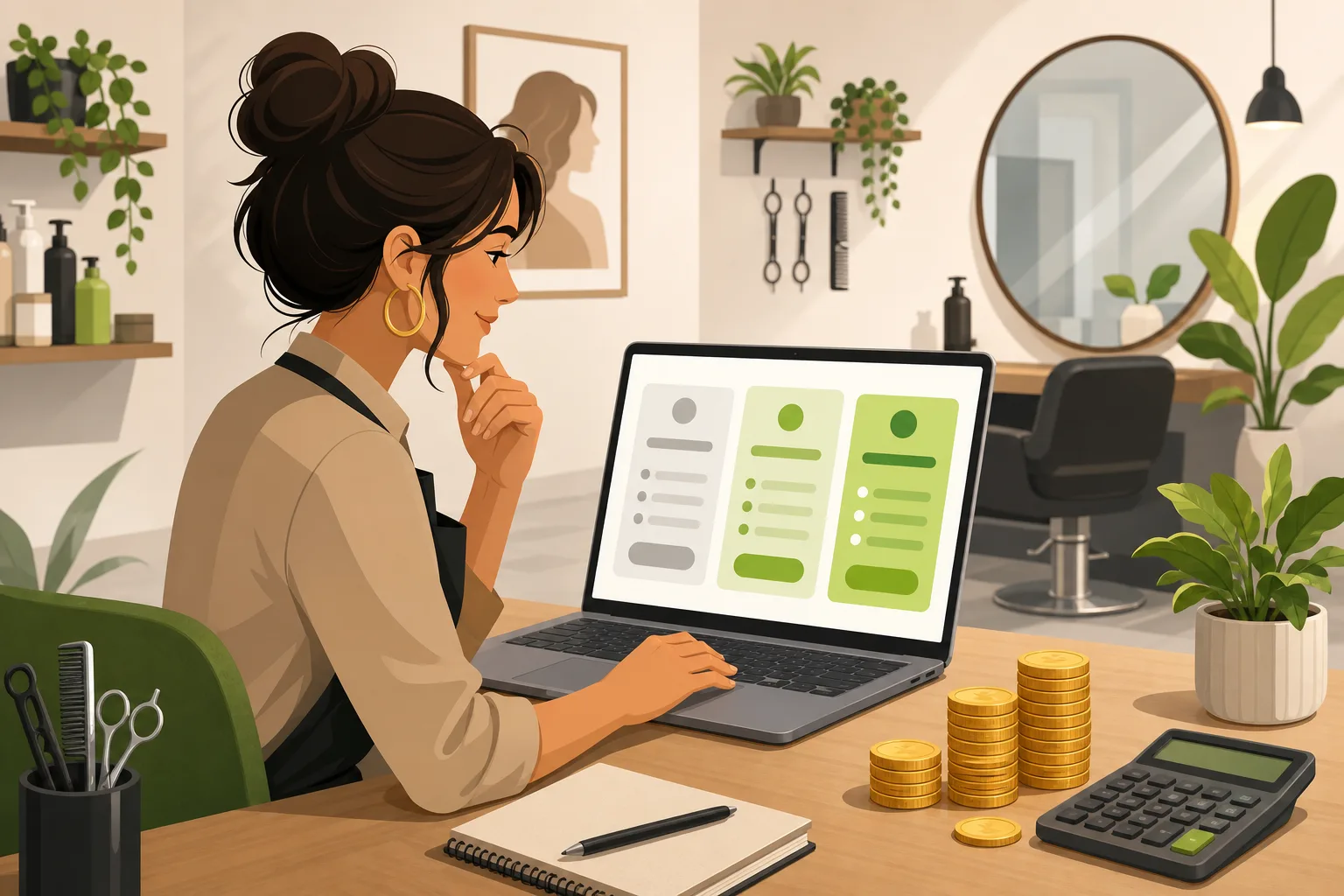Illustration: How Much Does a Hair Salon Website Cost?
