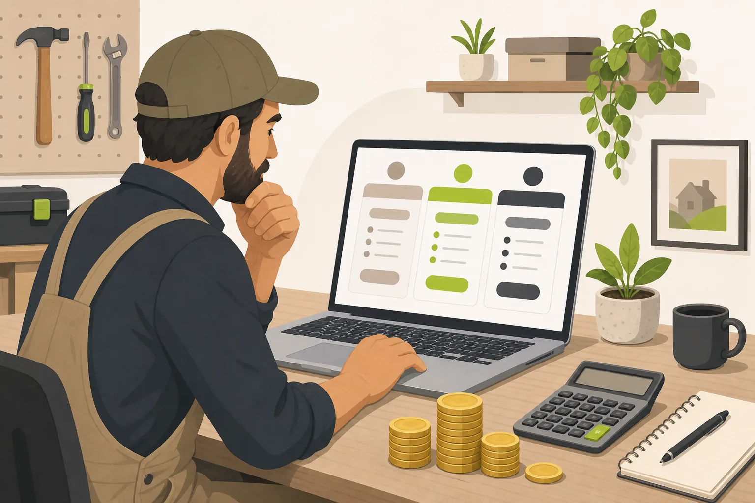 Illustration: How Much Does a Handyman Website Cost?