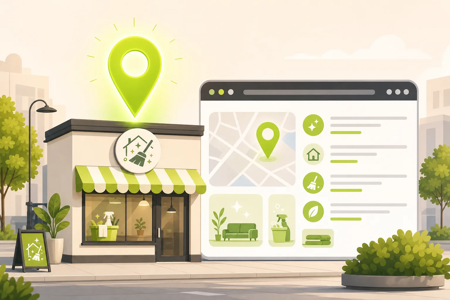 Illustration: Is Google Business Profile Enough for a House Cleaner?