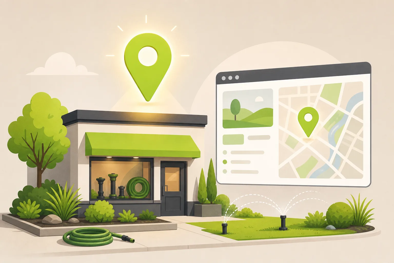 Illustration: Is Google Business Profile Enough for a Sprinkler Contractor?