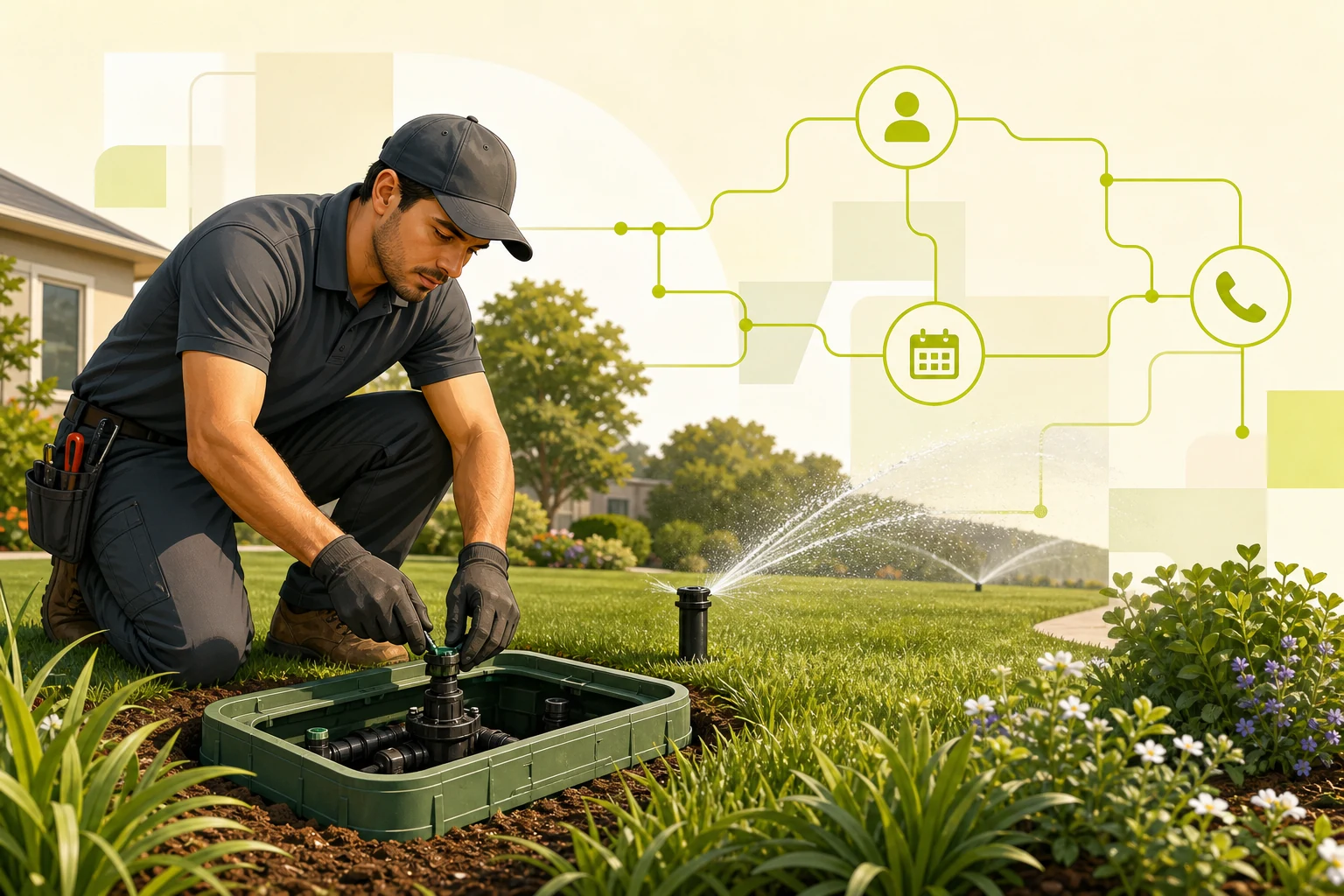 Illustration: What a Irrigation & Sprinkler Website Needs to Win Local Customers