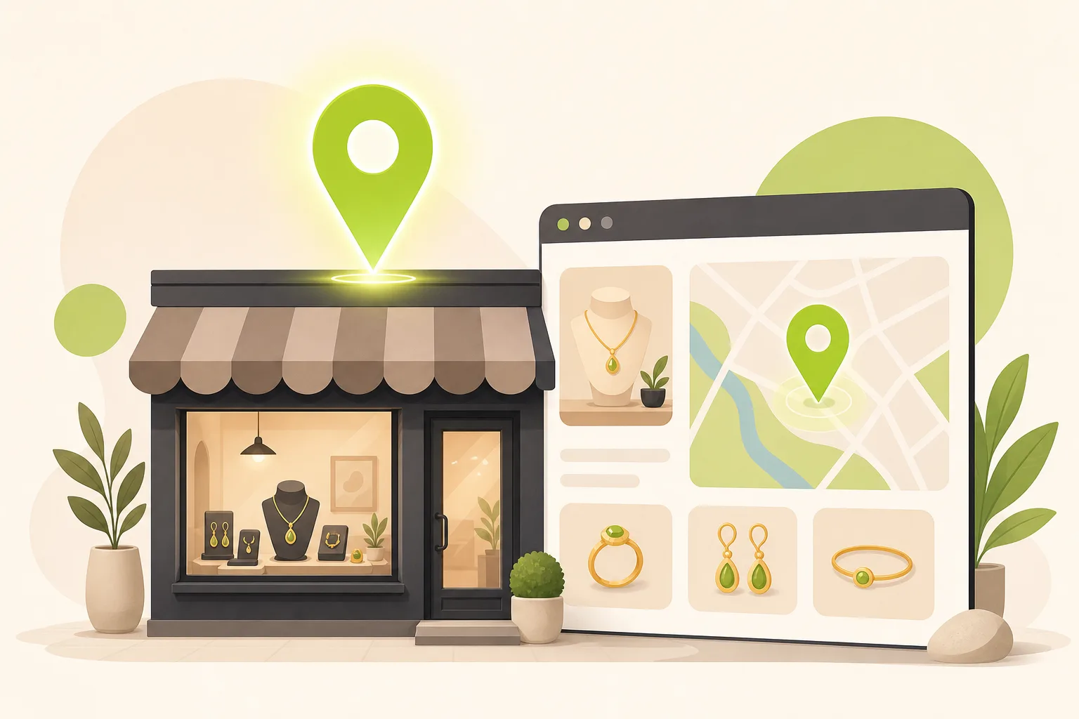 Illustration: Is Google Business Profile Enough for a Jewelry Store?