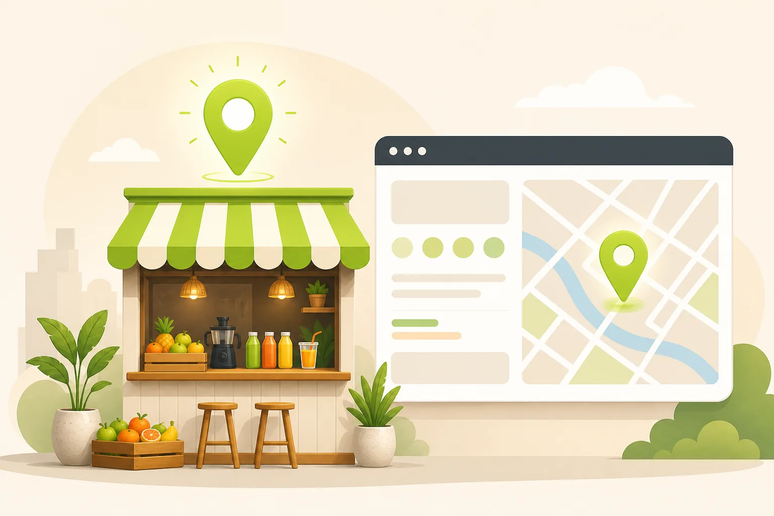Illustration: Is Google Business Profile Enough for a Juice Bar?
