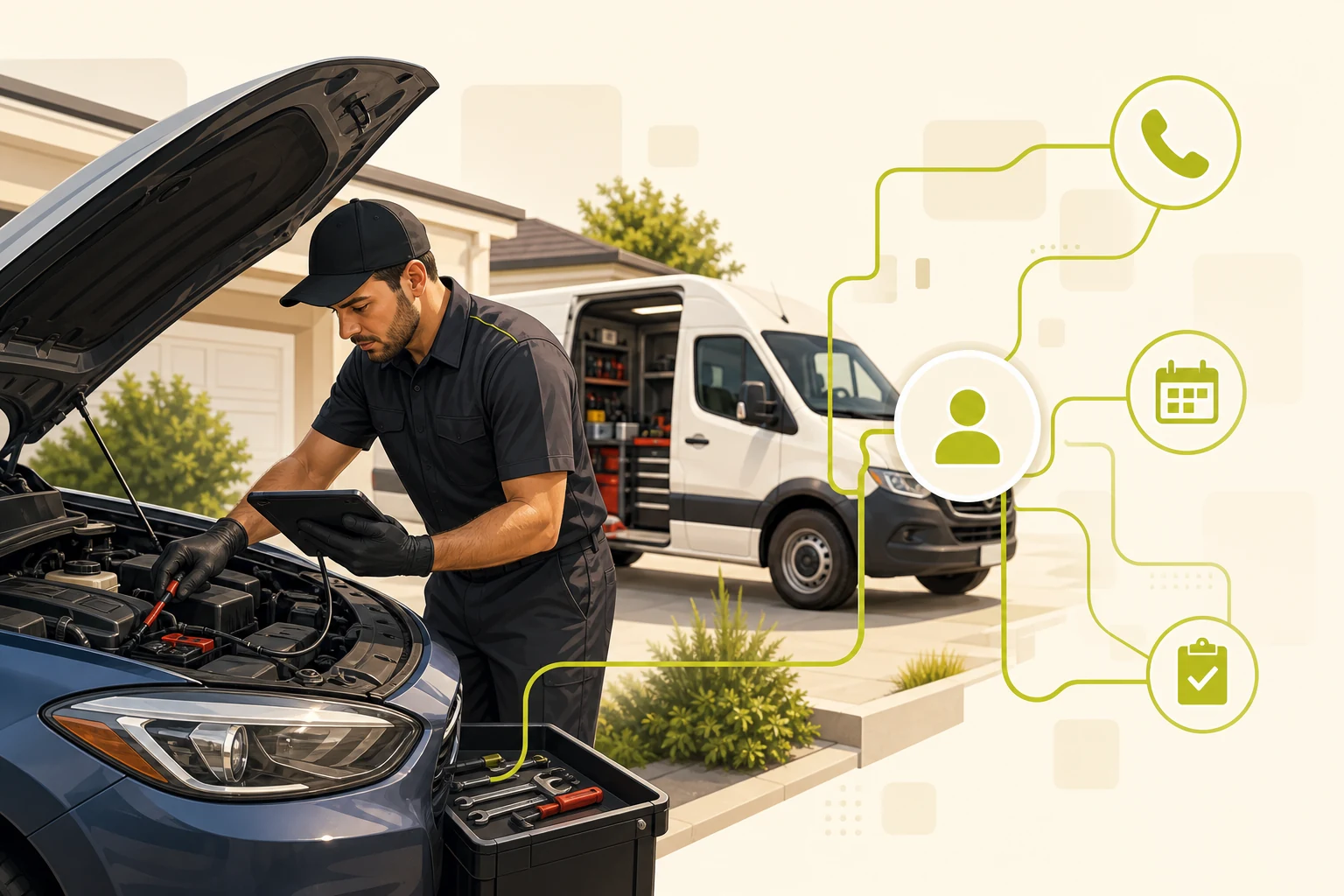 Illustration: What a Mobile Mechanic Website Needs to Win Local Customers