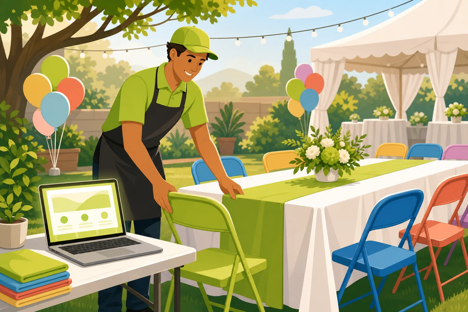 Illustration: Does a Party Rental Business Need a Website?