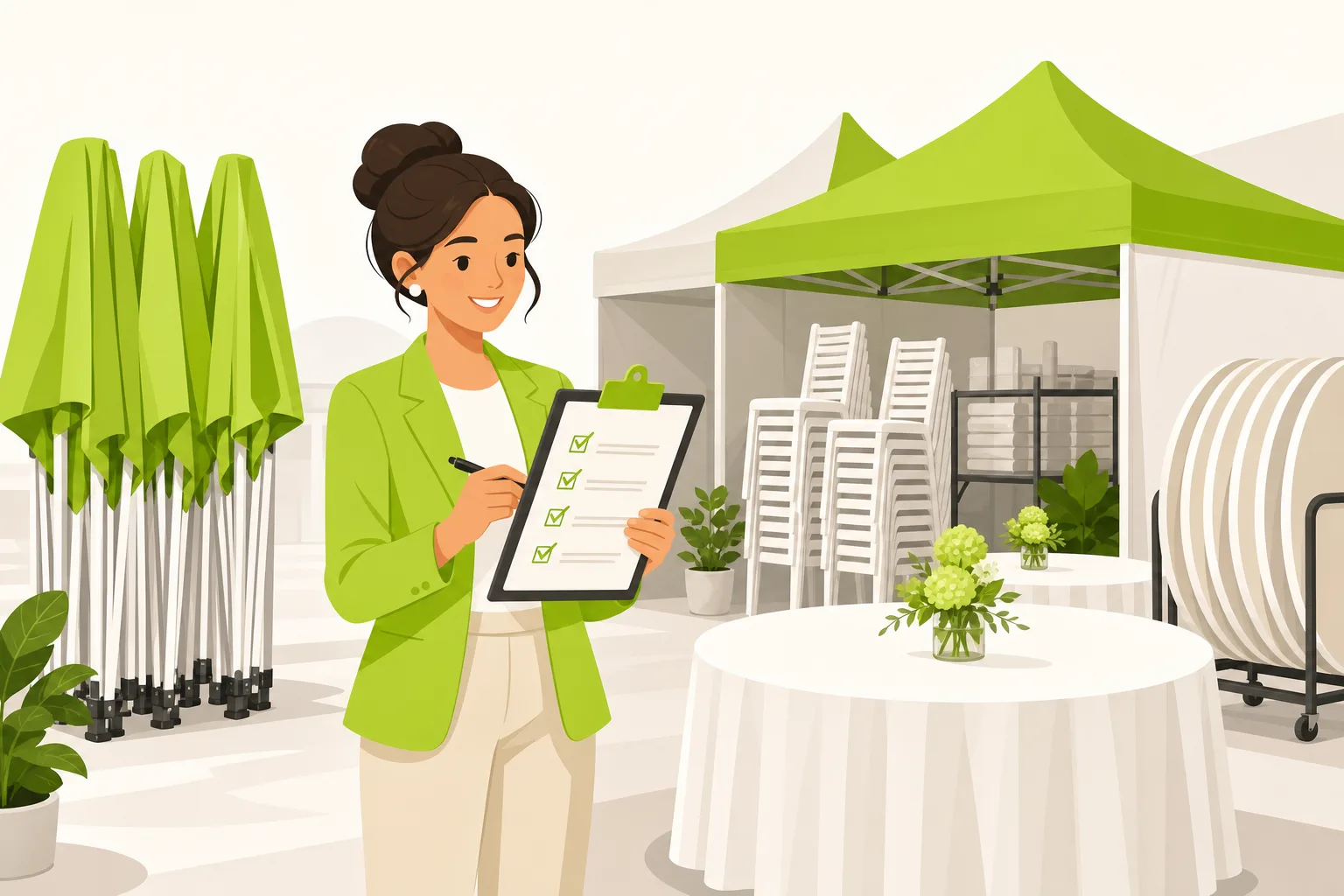 Illustration: Party Rental Sites: What Event Planners Check Before Calling