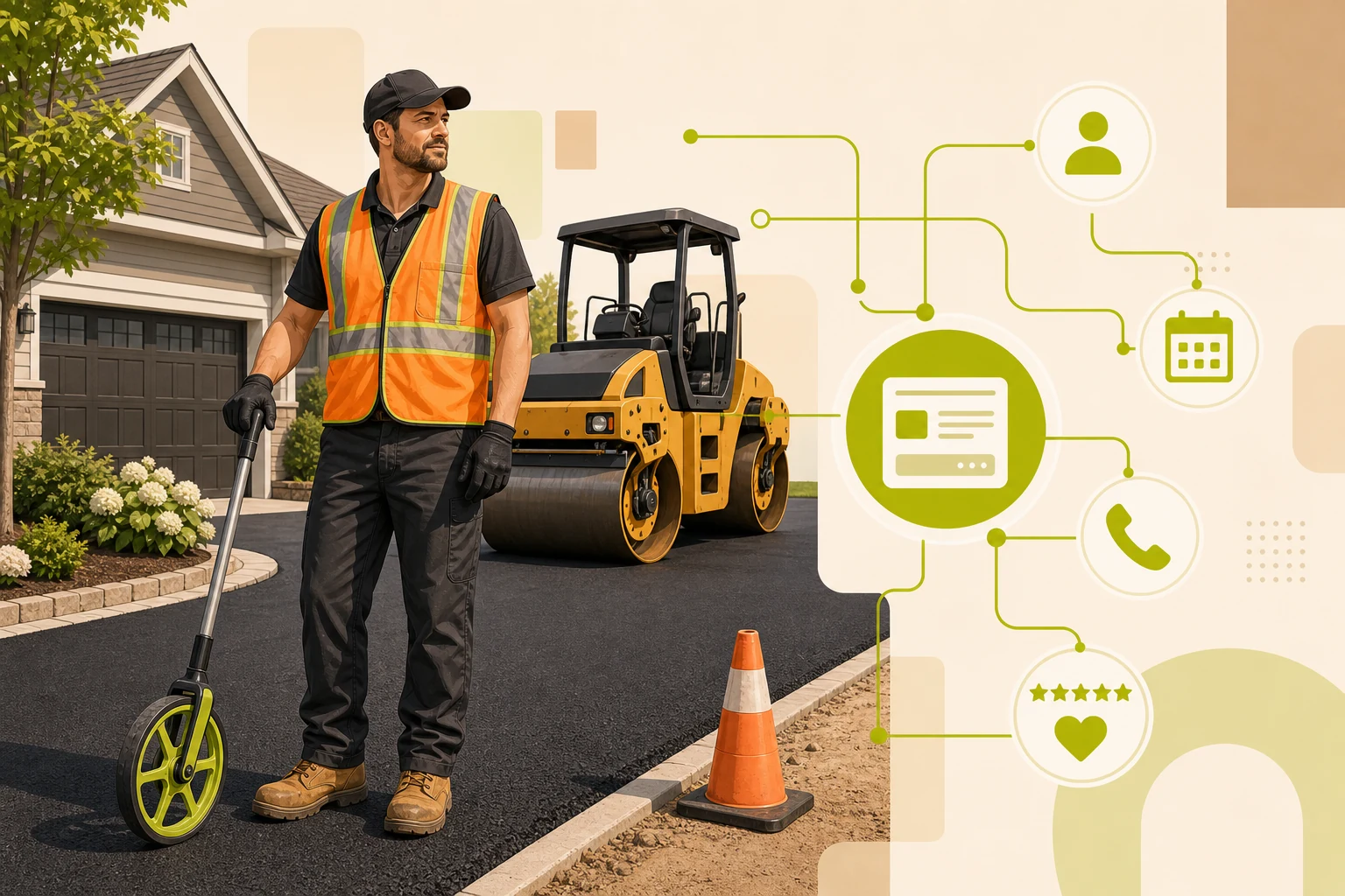 Illustration: What a Paving & Asphalt Website Needs to Win Local Customers