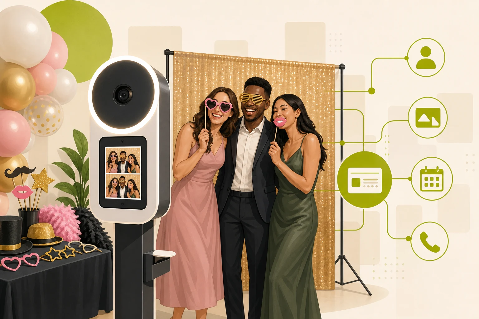 Illustration: What a Photo Booth Rental Website Needs to Win Local Customers