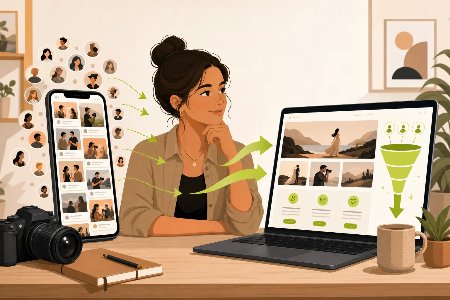 Illustration: Photographer vs Thumbtack & The Knot: Own Your Pipeline