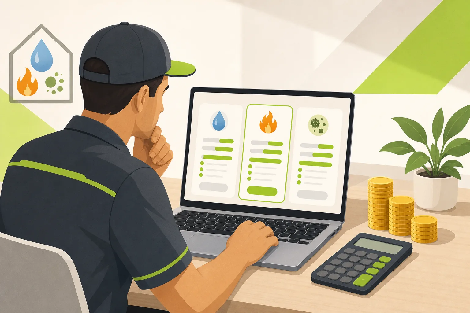 Illustration: How Much Does a Restoration Contractor Website Cost?