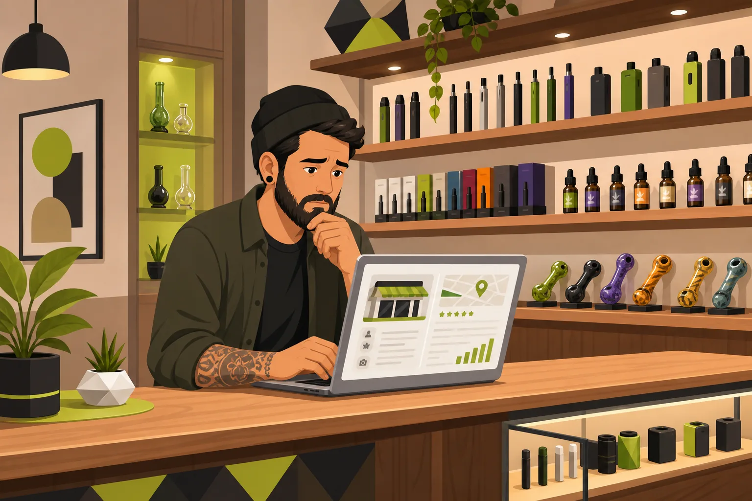 Illustration: Is Google Business Profile Enough for a Smoke Shop?