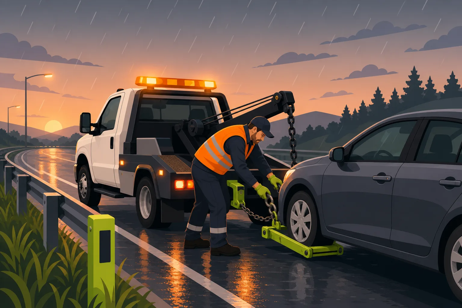 Illustration: How Towing Companies Win the Roadside Emergency Search
