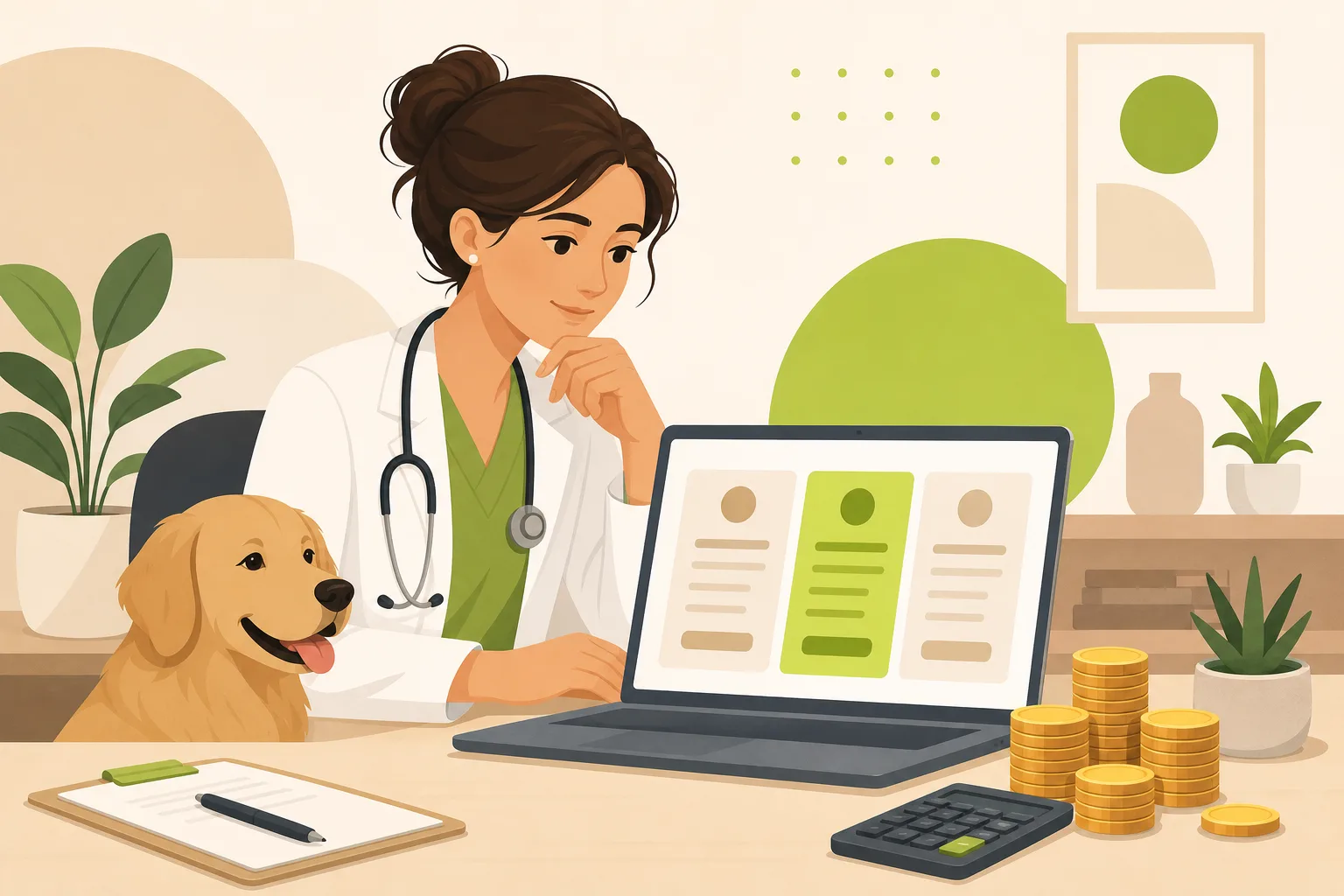 Illustration: How Much Does a Veterinarian Website Cost?